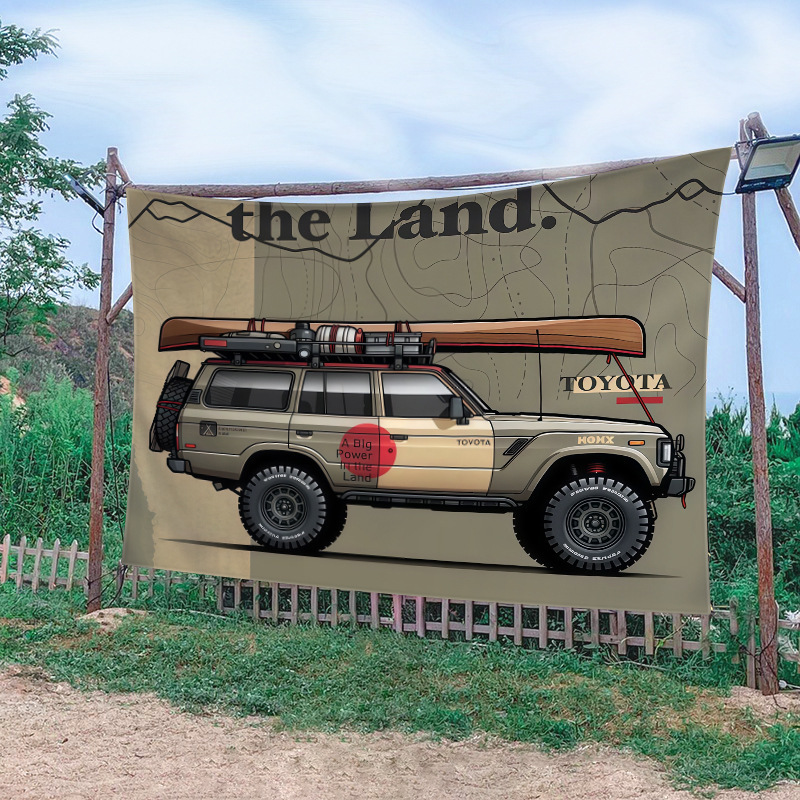 Retro Off-Road Vehicle Outdoor Car Travel Background Cloth Adventure Camping Hanging Cloth Decorative Cover-Up Hanging Cloth Tapestry Retro Off-Road Vehicle Outdoor Car Travel Background Cloth Adventure Camping Hanging Cloth Decorative Cover-Up Hanging Cloth Tapestry