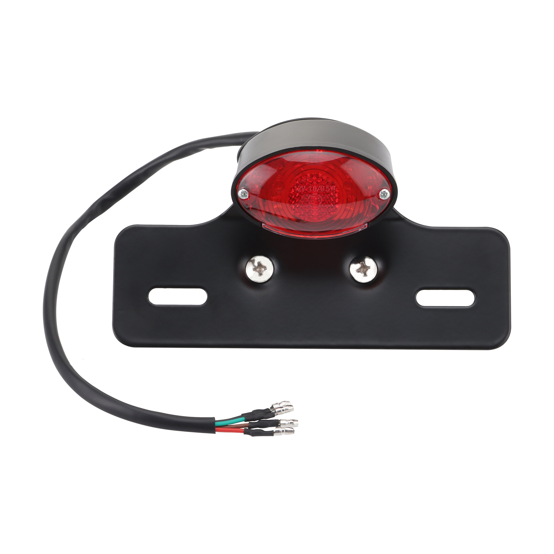Chrome-plated motorcycle indicator brake rear taillight integrated steering signal reversing light red adapted scooter ATV
