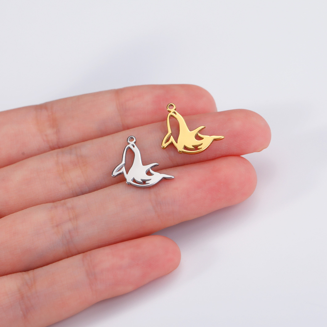 1g Weight Pendant Jewelry Making Type DIY Jewelry Accessories Classification 1 Piece Quantity 304 Stainless Steel Material Spider, Fish, Whale Pattern All Seasons Season Plating Design Simple Style Style 1 Piece 304 Stainless Steel Spider Fish Whale Pendant 6