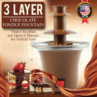 Cross-border mini elegant chocolate fountain machine, three-tiered dessert machine for home use