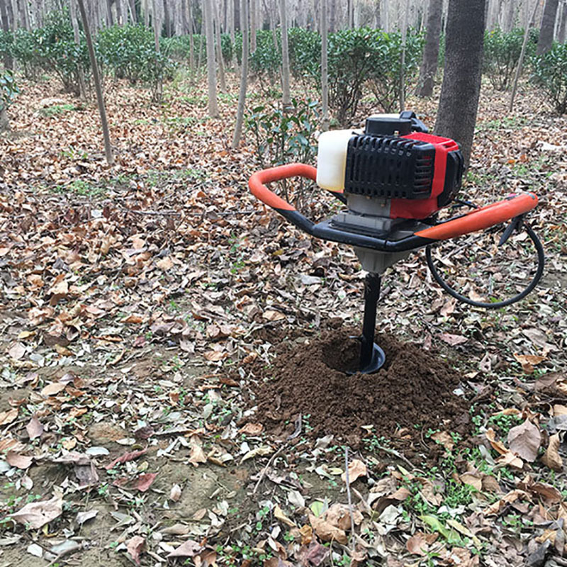 加厚型大棚庄杆挖坑机 山地挖坑机 新款52cc手提挖坑机