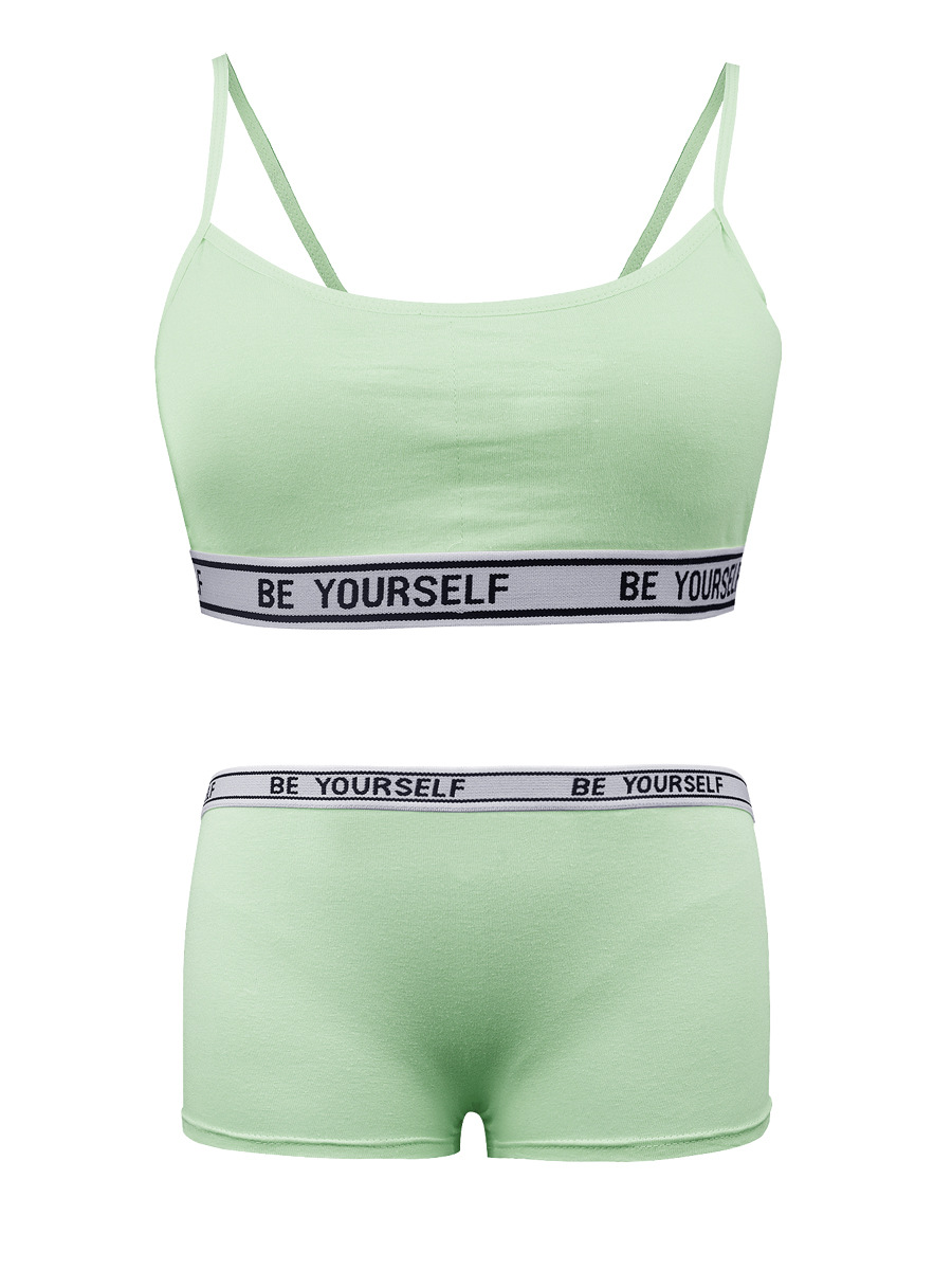 Sujetador de desarrollo para niñas, bragas, camisola cómoda de algodón sin anillo de acero, traje de ropa interior para niños de mediana edad 10-12