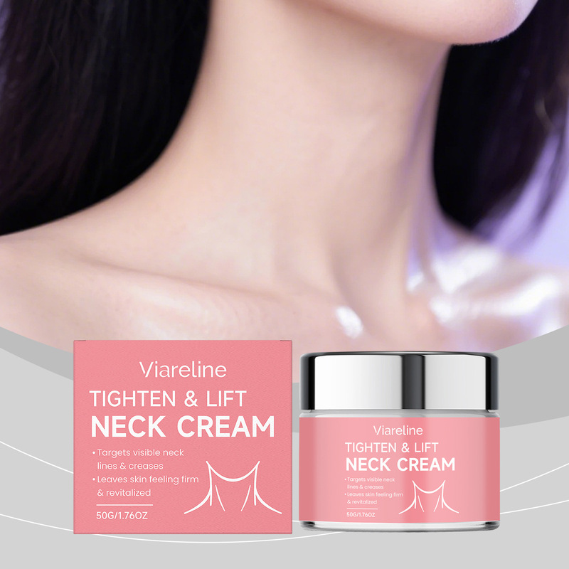 Viareline Collagen Moisturizing Neck Cream Cares for and Moisturizes the Skin of the Neck, Refreshing and Non-Sticky Moisturizing Cream