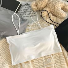 木木屋无痕冰丝内衣少女吊带背心运动无钢圈文胸学生聚拢显胸小薄