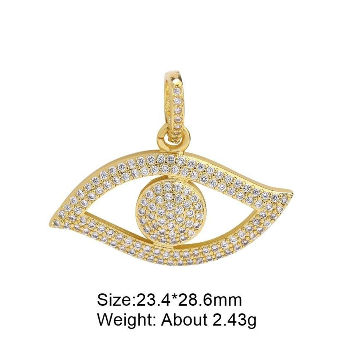 3g Weight Pendant Jewelry Making Type Zircon Inlay Material DIY Jewelry Accessories Classification 1 Piece Quantity Copper Material Devil's Eye, Moon, Heart Shape Pattern Plating Design Vintage Style, Classic Style Style 1 Piece Copper Zircon Devil's Eye Moon Heart Shape Pendant 21