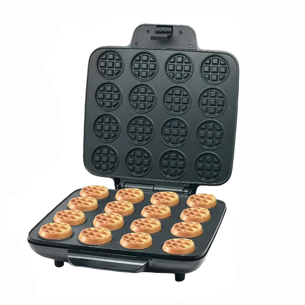 Cross-Border American Standard 16-Hole Mini Waffle Maker, Electric Pancake Breakfast Machine, Cake Machine, Small Waffle Machine, Kraft Machine