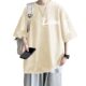 100 Cotton Heavy plus size Loose 1.00 kg-150.00 kg Fashion Brand Short-sleeved T-shirt Men's Summer Half-sleeved All-match Slimming Clothes
