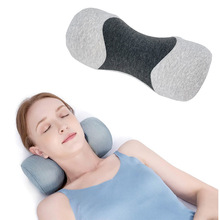 跨境颈椎枕反弓拉伸枕记忆棉枕芯纯棉套便携式护颈枕颈椎枕头批发