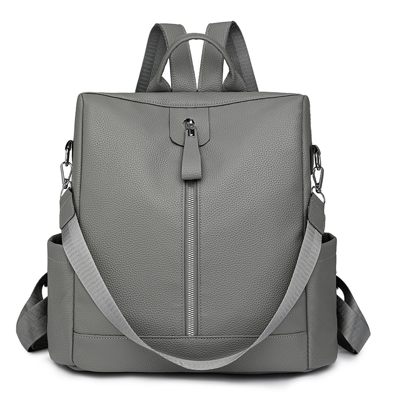 Mochila antirrobo multiusos para mujer 2024 nueva mochila escolar de moda impermeable color sólido mochila de viaje salvaje al por mayor