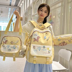 ランドセル 中学生女子 大容量 高見え インス風 ニッチ 2点セット 家庭教師バッグ 軽量リュック バックパック