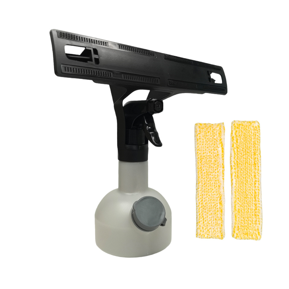 1 juego de regadera WV + 2 paños amarillos para limpieza de ventanas