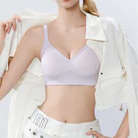 婷婷723#固定杯果冻无痕排扣美背内衣M-2XL舒适亲肤尾货文胸批发