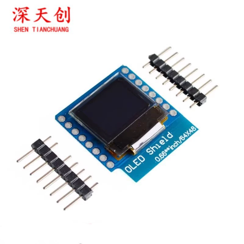 Модуль OLED-дисплея 0.66 дюйма LCD IIC/I2C интерфейс для мини-дисплея D1