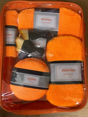 Car Beauty Towel, Rag, Waxing: Car cleaning tools - orange-oxford-cloth-11-piece-set-28336cm