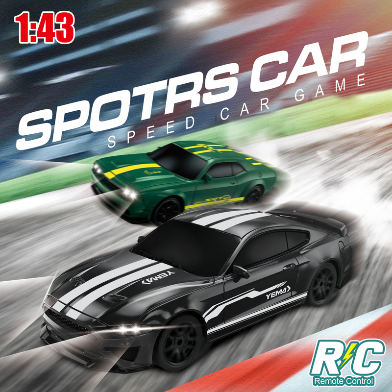 Explosions rc1:43 remote control car four-wheel drive high-speed drifting racing ratio racing GTR Mustang model rechargeable toy