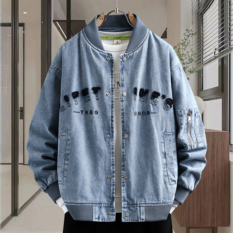 2025 Spring and Autumn New Baseball Collar Jacket Men's Trendy Jacket Shirt