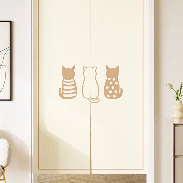 Cat Door Curtain, Bedroom Curtain, Partition Curtain, Household Punch-Free Half Curtain, Kitchen Toilet Curtain, Bathroom Curtain