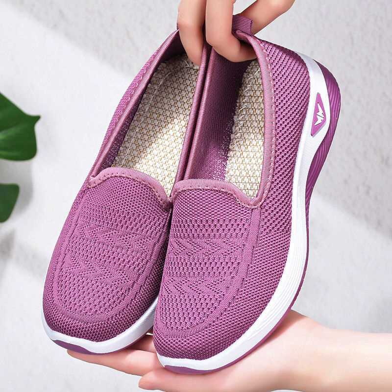 여름 3 면 통기성 보라색