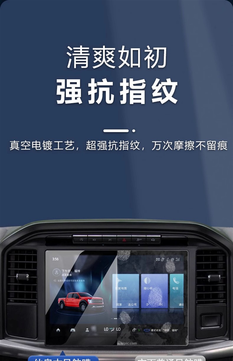 2023 Ford Raptor F150 Special Central Control Film Navigation Tempered Protective Film Car Interior Accessories 23 New