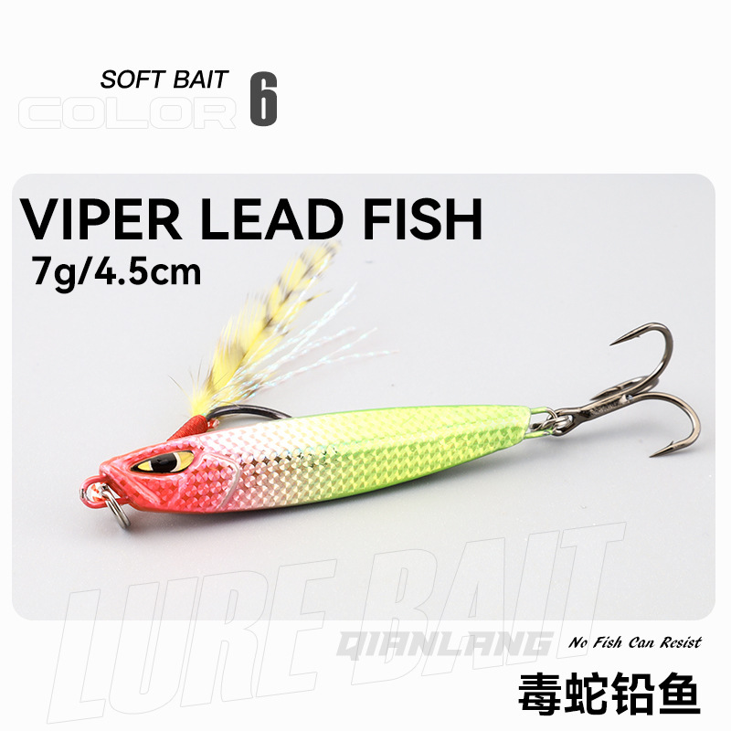 Placa de hierro Luya cebo tiro largo pesca abalorios bajo cebo falso especial cayendo Placa de hierro agua dulce lentejuelas VIb cebo matando