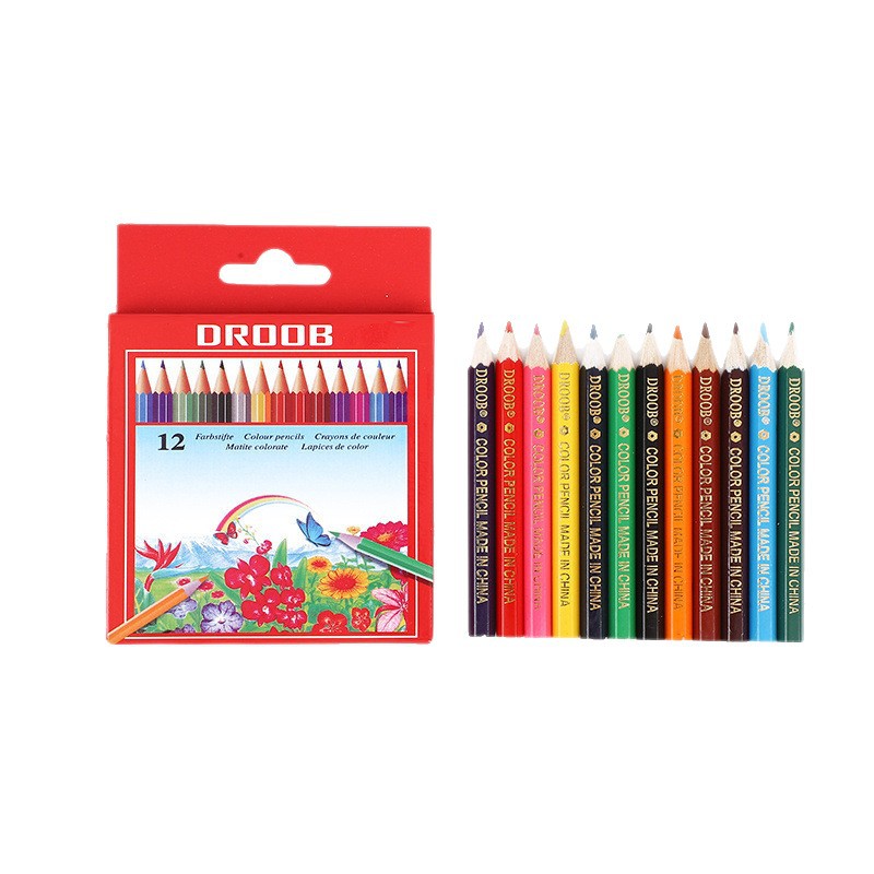 12-Color Colored Pencils for Drawing and Doodling, Art Colored Pencils, Children's Day Gift Stationery Set for Kids' Drawing