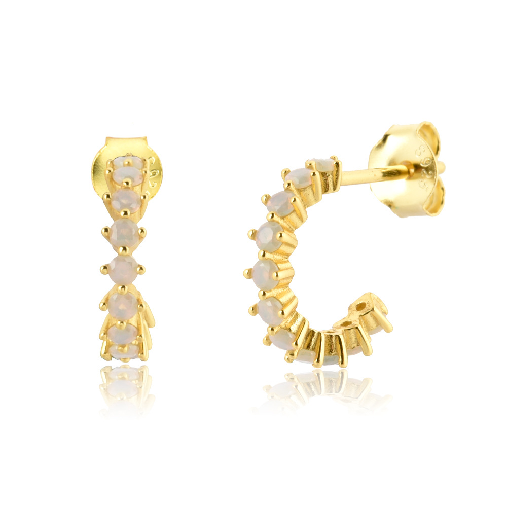 2g Weight 0.05µm-0.08µm Gold Plating Thickness Electroplating Gold Plating Process 925 Sterling Silver Ear Needle Material 18K Real Gold Plated, Platinum Plated Plating Material Zircon Inlay Material Ear Studs Classification 1 Pair Quantity Daily Occasion 925 Sterling Silver Material C Shape Pattern Women's Gender Simple Style, Classic Style Style Plating, Inlay Craft 1 Pair 925 Sterling Silver Zircon C Shape Ear Studs 3