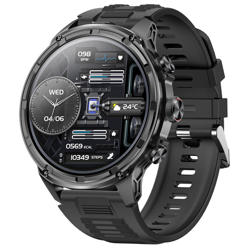 New V99 Smart Watch Bluetooth Call Heart Rate Blood Pressure Sports Flashlight Men's 1.85inch Watch