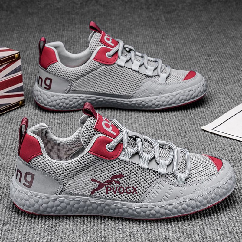 Forrest Gump Shoes Men's Summer Non-Slip Soft Sole Breathable Mesh Stitching Casual Sneakers Men's Fashionable Versatile Sports Shoes