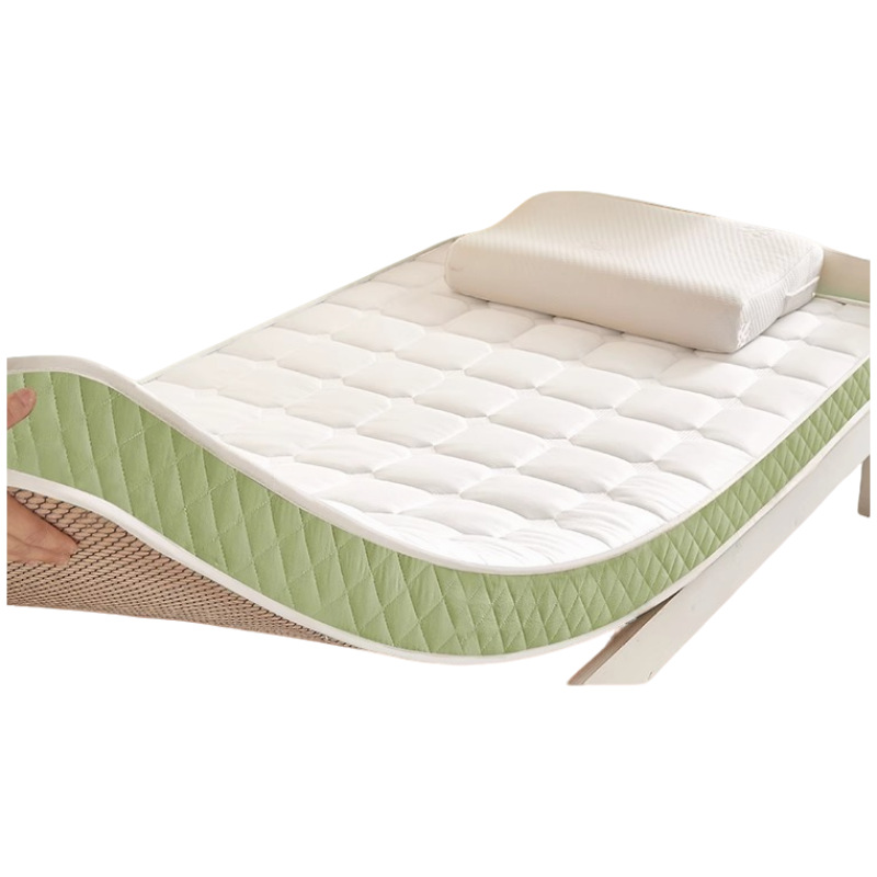 Colchón de látex para dormitorio para estudiantes, cojín individual, cojín plegable de esponja con memoria de látex, cubierta, alquiler