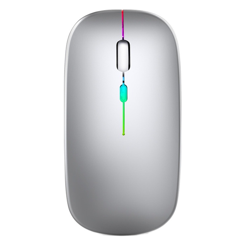 Carga inalámbrica, ultrafino y silencioso, mouse Bluetooth de modo dual, computadora portátil, oficina comercial, mouse inalámbrico luminoso