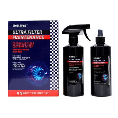 High Flow Air Filter Cleaning and Care Set [Cleaning Agent + Maintenance Oil]