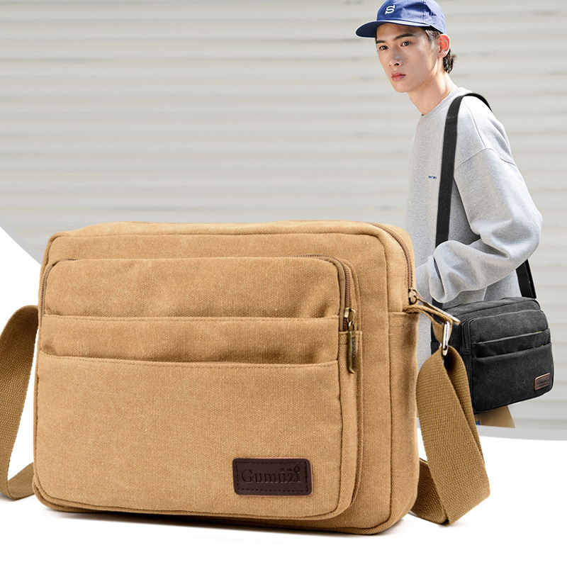 new pattern man Casual Bags canvas Men's bag One shoulder Diagonal package leisure time Inclined shoulder bag Korean Edition Foreign trade tool kit