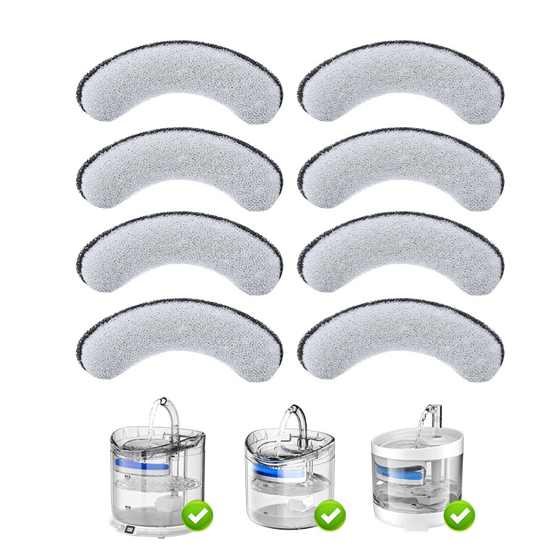 Dispensador de agua para perros y gatos, filtro de algodón, carbón activado, adecuado para una variedad de bebederos para mascotas, filtro de impurezas del cabello, agua de circulación