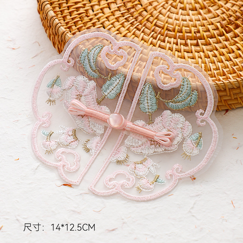 Siete colores, día de la madre, flores florales, bricolaje hecho a mano, nueva pieza de bordado chino, colgante de borla, hebilla de cheongsam de marea nacional