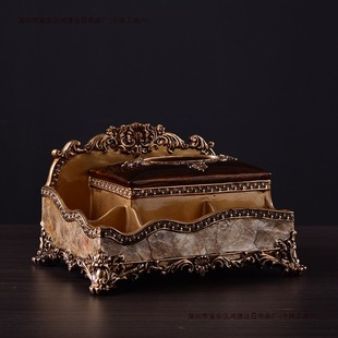 Living Room Coffee Table American Retro Tissue Box Remote Control Ornaments Luxury Multi-Functional Chinese European Style Storage Drawer Free Shipping