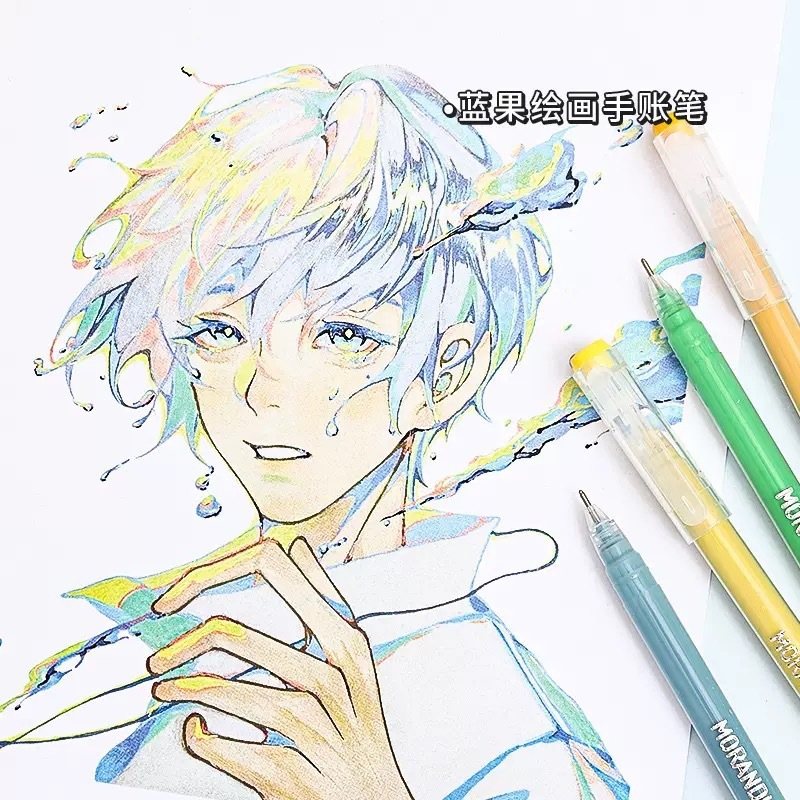 ブルーフルーツハンドブックペンセット大容量ハンドブックハイライトペン落書き着色絵画蛍光マーカーペンゲルペン|undefined