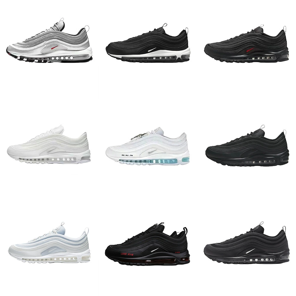 Putian Shoes Pure Original Cross-Border Air Max 97 Air Cushion Shoes Wear-Resistant Anti-Slip Bullet Men's and Women's Sports Running Shoes