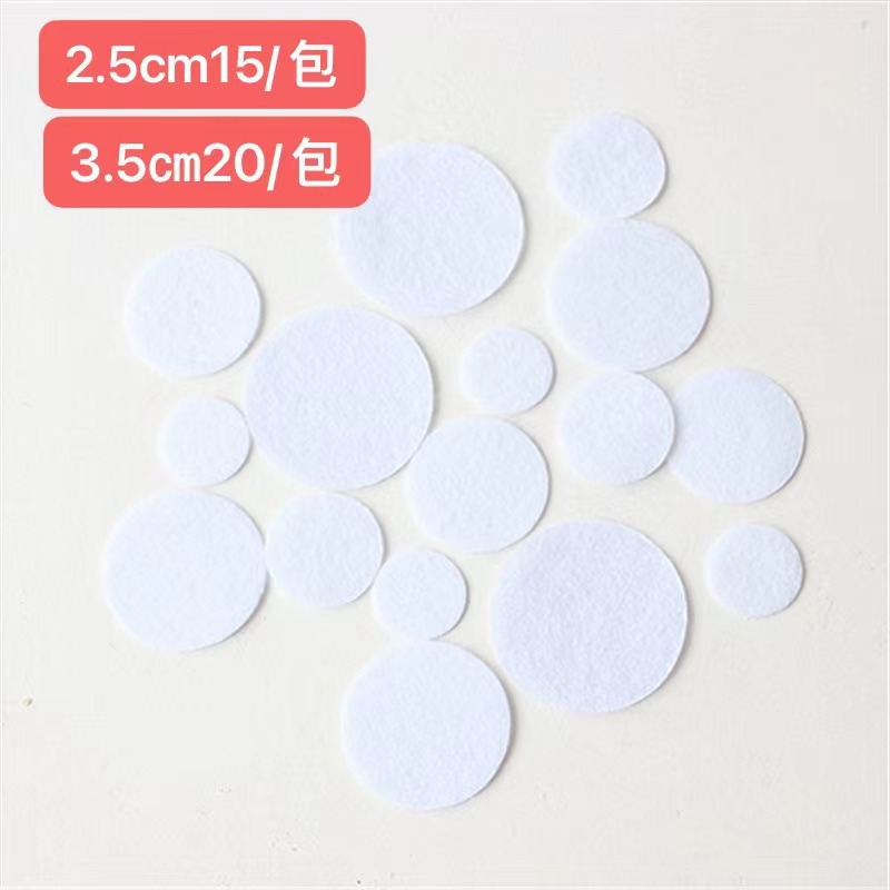 现货纺布 毛毡布圆片头饰花朵垫片底片手工DIY饰品配件厂家供应