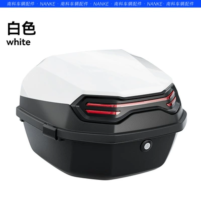 Electric car tail box — car pedal motorcycle trunk - xl-explorer-white-single-trunk