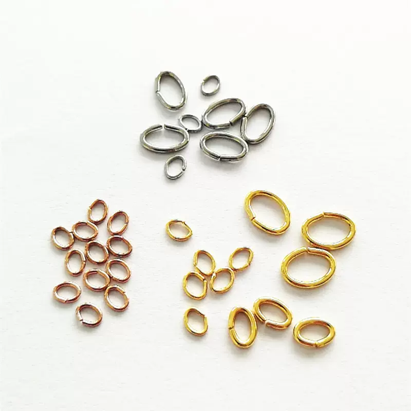 不锈钢椭圆圈开口蛋形圈线圈项各扣DIY饰品配件配件工厂