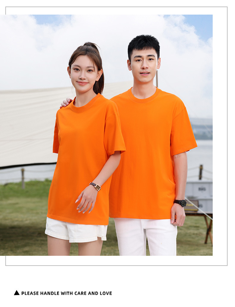 纯棉t恤定制印logo