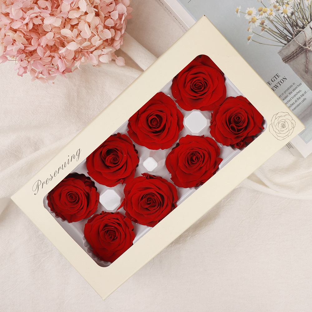 Flor eterna Rosa B-class cabeza de la flor 4-5cm regalo del Día de San Valentín ramo de flores flor eterna venta al por mayor DIY