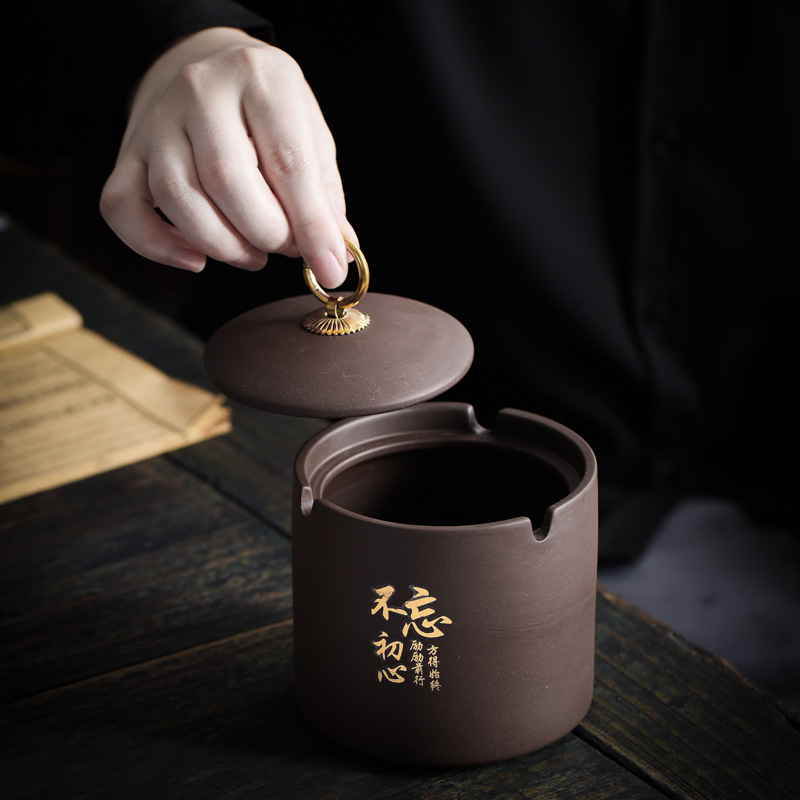 (2개) 커버 기능이있는 ZISHA 재떨이 방풍 플라이 애쉬 세라믹 창조적 인 성격 패션 홈 거실 커버 장식품 없음