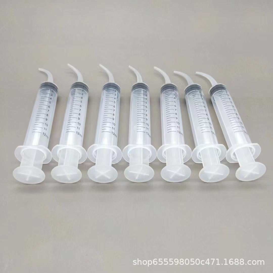 Dental silicone rubber syringe impression material conveyor silicone rubber conveying elbow 12ML/branch with scale