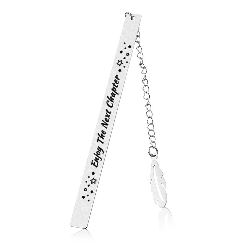 Marcadores de acero inoxidable europeos y americanos Regalos de la temporada de graduación Grabado con láser Gracias Regalos del día del maestro Libro Marcadores de metal