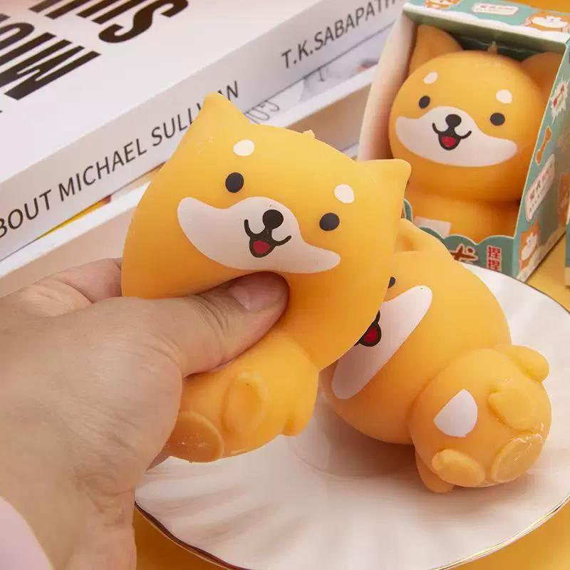 新款柴犬捏捏乐可爱发泄球搞怪玩具批发礼物解压玩具捏捏弹软可爱
