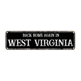 Back Home Again in West Virginia Tin Painting |   Hometown of West Virginia