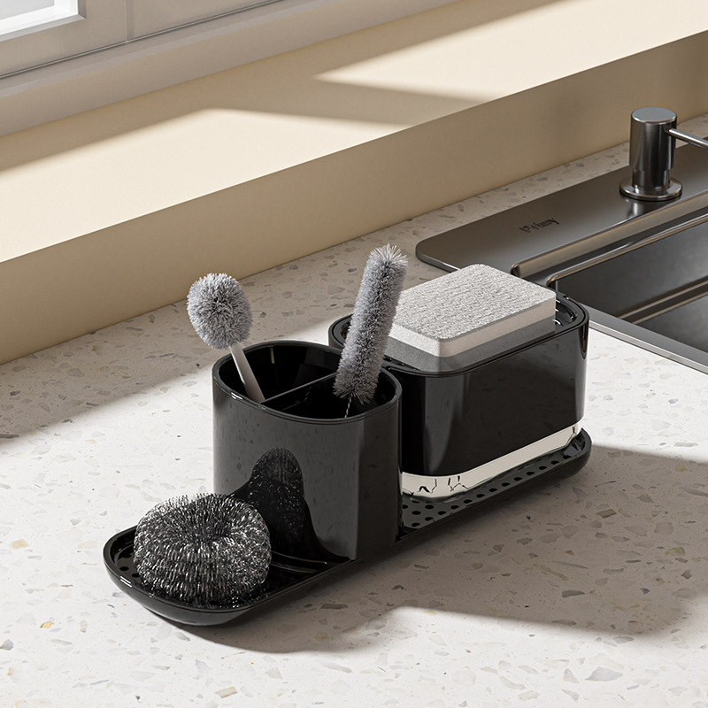 Push-tipo hogar automático líquido caja de escritorio desinfectante de manos caja de almacenamiento de baño encimera toallero caja de jabón creativo