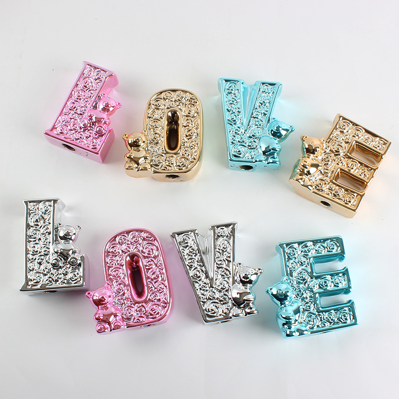 European -style gold -plated ceramic simulation LOVE letters…
