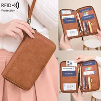 Кошелёк-паспорт RFID-защита, универсальный органайзер на молнии, сумка для путешествий